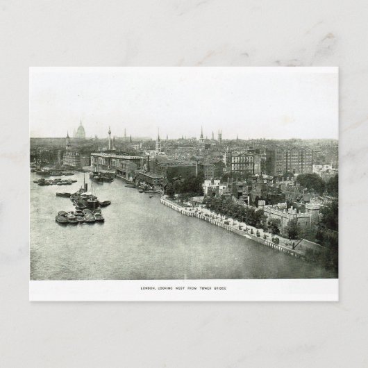 De Theems van de Towerbrug 1900 Briefkaart (Voorkant)