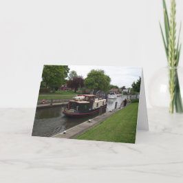 De Theems van het Wenskaart van het Slot Chertsey Kaart