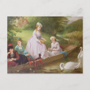 De Theems zwemmen Briefkaart