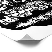 De theepartij van de Gekke Hoedenmaker Poster (Hoek)