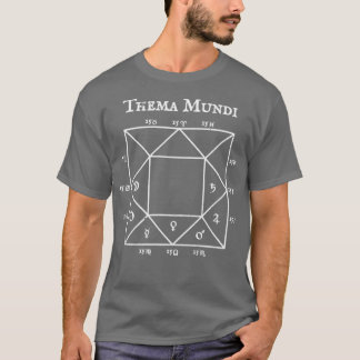 De Thema Mundi de Wereld Astrologische Natal Char T-shirt