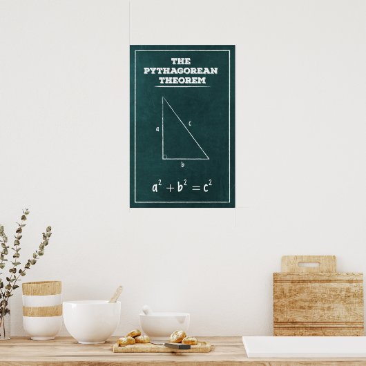 De Theorem van Pythagorea Poster (Keuken)