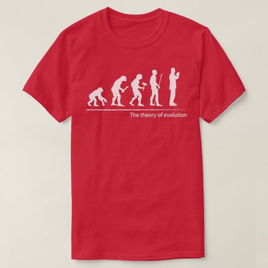 De theorie van de evolutiebarman t-shirt (Design voorkant)