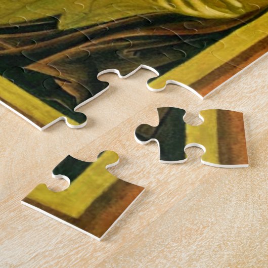 De Theotokos en Christus Kind met Engelen Icoon Legpuzzel (Zijkant)