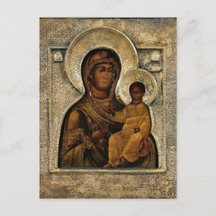 De Theotokos en Christus Kind Orthodox Icoon Briefkaart