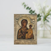 De Theotokos en Christus Kind Orthodox Icoon Briefkaart (Staand voorkant)
