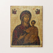 De Theotokos en het Christus Kind Byzantijns Icoon Legpuzzel (Verticaal)