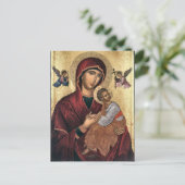 De Theotokos en het Christuskind-orthodoxe icoon Briefkaart (Staand voorkant)