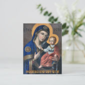 De Theotokos en het Christuskind-orthodoxe icoon Briefkaart (Staand voorkant)