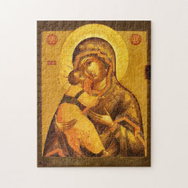 De Theotokos en het Christuskind Orthodoxe Icoon Legpuzzel