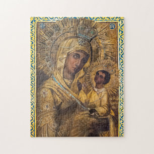 De Theotokos en het Christuskind-orthodoxe icoon Legpuzzel
