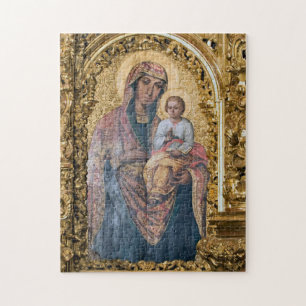 De Theotokos en het Christuskind-orthodoxe icoon Legpuzzel