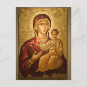De Theotokos en het Kind Christus Briefkaart (Voorkant)