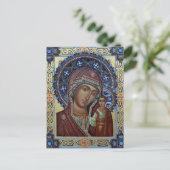 De Theotokos en het Kind Christus Icoon Briefkaart (Staand voorkant)
