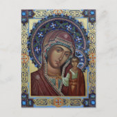De Theotokos en het Kind Christus Icoon Briefkaart (Voorkant)