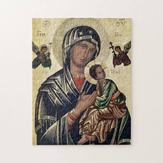 De Theotokos en het kindje Christus Legpuzzel (Verticaal)