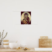De Theotokos en het kindje Jezus Orthodoxe Icoonpr Poster (Keuken)