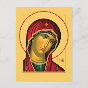 De Theotokos (Maagd Maria) Orthodox icoon Briefkaart