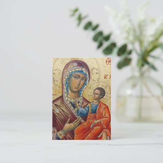 De Theotokos Orthodoxe Gebed Kaart Plaatskaartje (Staand voorkant)