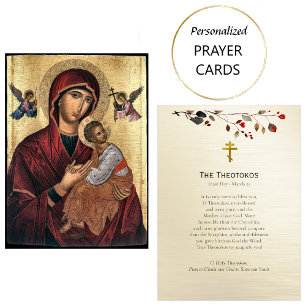 De Theotokos Orthodoxe Gebed Kaart Visitekaartje