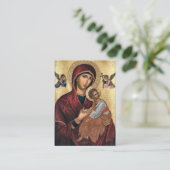 De Theotokos Orthodoxe Gebed Kaart Visitekaartje (Staand voorkant)
