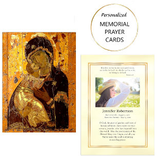 De Theotokos van Vladimir Begrafenis Kaart Plaatskaartje