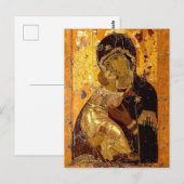 De Theotokos van Vladimir Icon Briefkaart (Voorkant / Achterkant)
