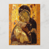 De Theotokos van Vladimir Icon Briefkaart (Voorkant)