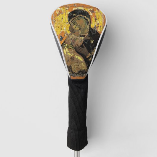 De Theotokos van Vladimir Orthodox Christelijk Ico Golfheadcover (Voorkant)