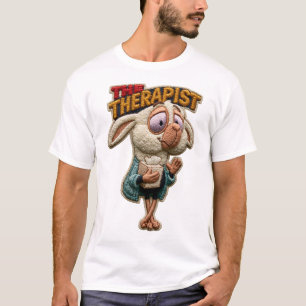 De therapeut Funny Sheep Borduurpatch Cadeau T-shirt