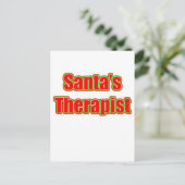 De therapeut van de kerstman feestdagenkaart (Staand voorkant)