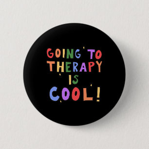 De therapie is een schoolpsychologie van de kinder ronde button 5,7 cm