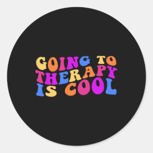De therapie is kool ronde sticker