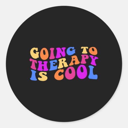De therapie is kool ronde sticker (Voorkant)