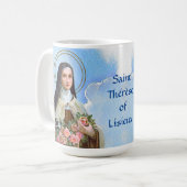 De Therese van Lisieux de Kleine Bloem (BJE 01) Koffiemok (Voorkant links)