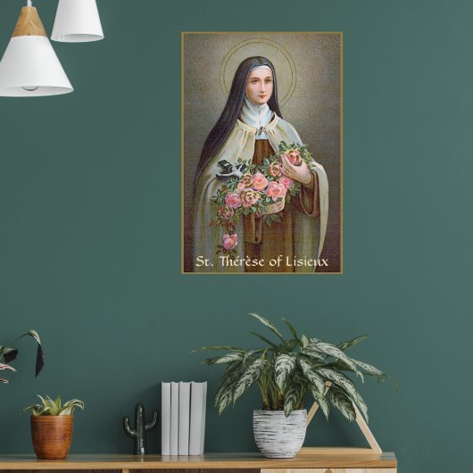 De Therese van Lisieux de Kleine Bloem (BJE 01) Poster (Woonkamer 1)