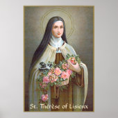 De Therese van Lisieux de Kleine Bloem (BJE 01) Poster (Voorkant)