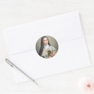 De Therese van Lisieux de Kleine Bloem (BJE 01) Ronde Sticker