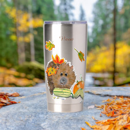 DE Thermobecher Herbst Igel Geïsoleerde Drinkbeker