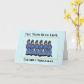 De Thin Blue Line politiek kerstkaart Kaart (Gele Bloem)