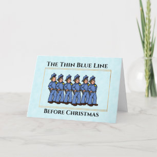 De Thin Blue Line politiek kerstkaart Kaart