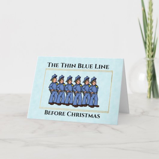 De Thin Blue Line politiek kerstkaart Kaart (Voorkant)