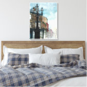De Thornaby 5 lampen, Misty - CANVAS Afdruk (Insitu (Slaapkamer))