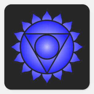 De Throat Chakra Vierkante Sticker