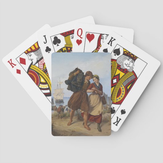 De thuiskomst van de visser (door Rudolf Jordan) Pokerkaarten (Achterkant)