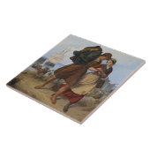 De thuiskomst van de visser (door Rudolf Jordan) Tegeltje (Zijkant)