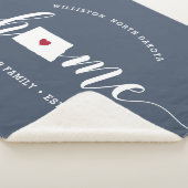 De thuisstaat North Dakota op maat Sherpa Deken (3/4)