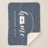 De thuisstaat North Dakota op maat Sherpa Deken (Voorkant)