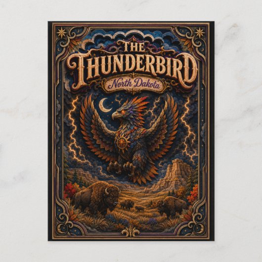 De Thunderbird North Dakota Popcut Legends Briefkaart (Voorkant)