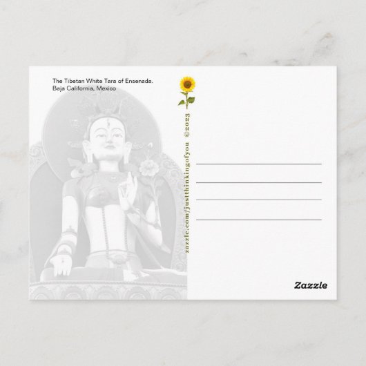 De Tibetaanse Witte Tara van Ensenada - briefkaart (Achterkant)